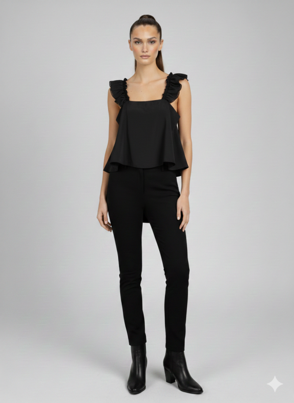 UNIQUE Arkası Fermuarlı Bluz 47005