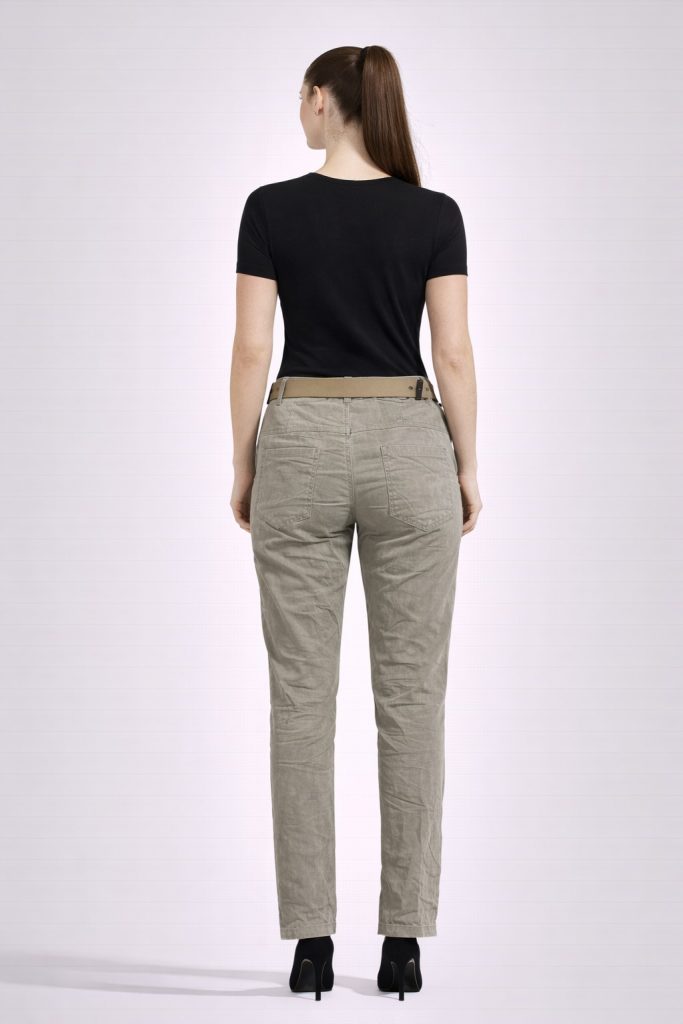 VELA  Kemerli Kırışık Pantolon 21605 - HAKİ