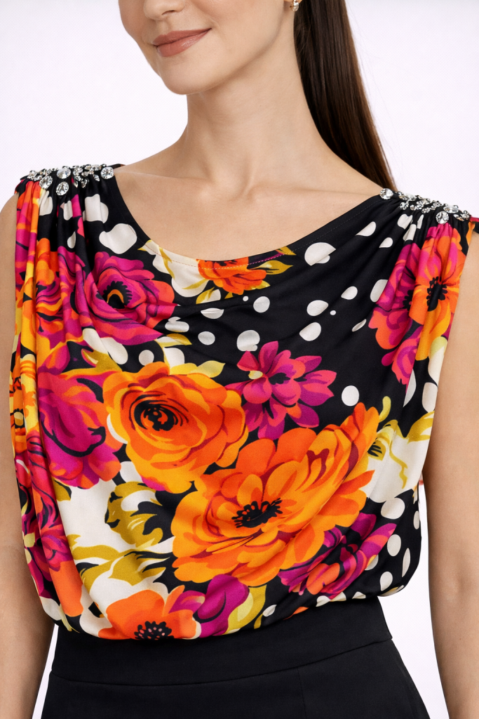 VOKZAL Bluz 6526 - Siyah