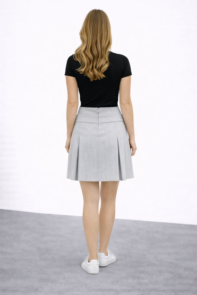 WHİTE Önü Düğme Detaylı Etek  35081