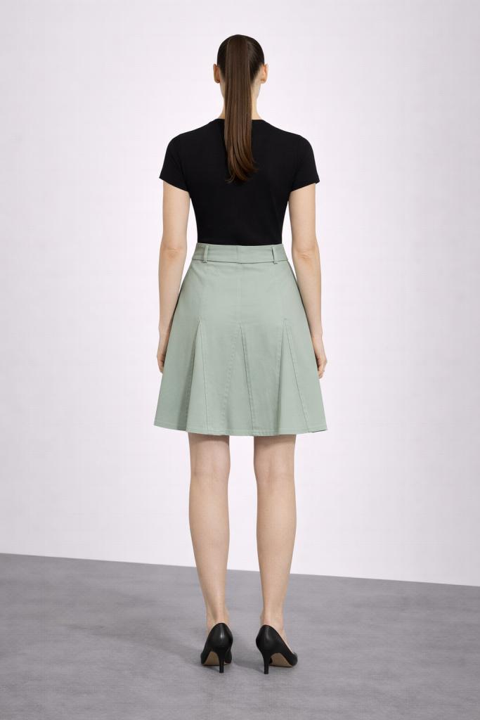 WHITE HOUSE NAAR Pileli Etek  12506 - mint