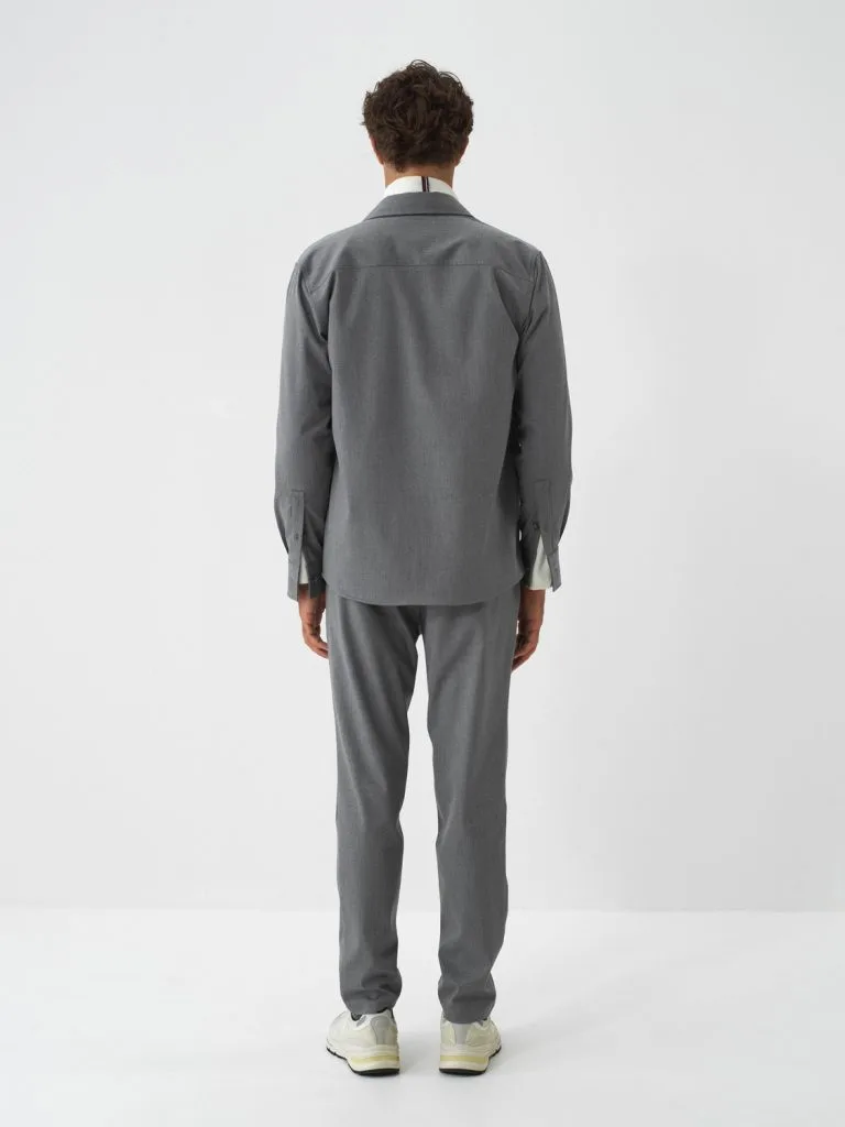 XINT Esnek Dokulu Regular Fit Gömlek 700979 - GRİ