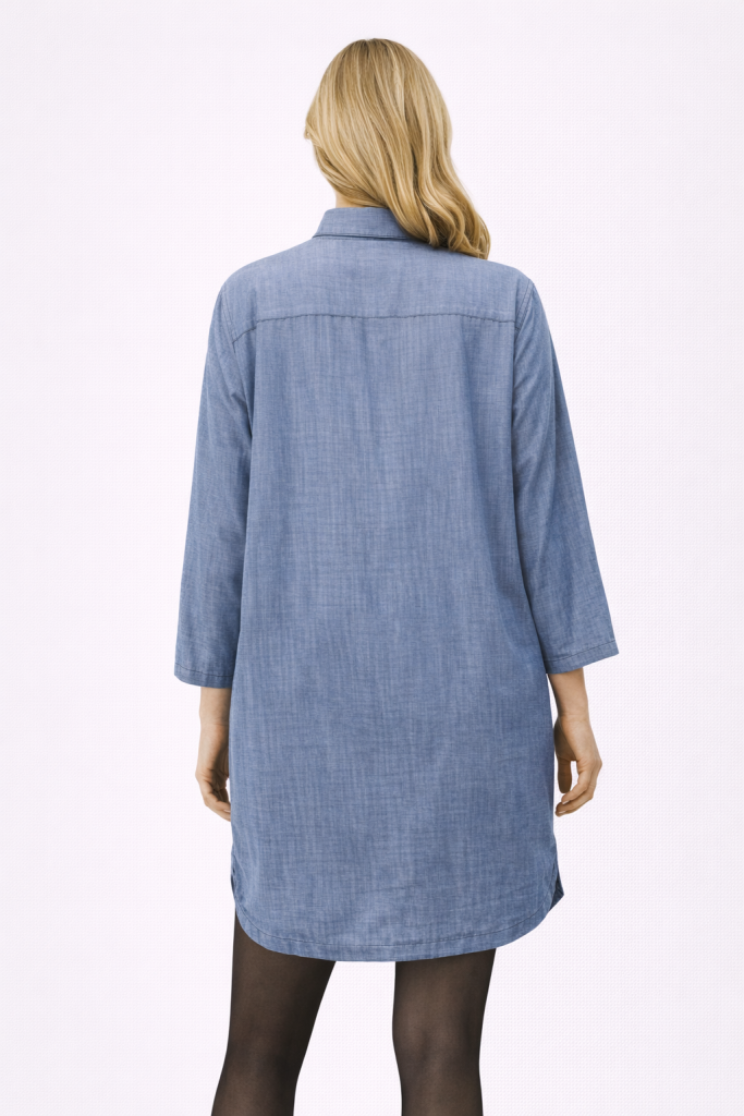 YSATİS Önden Fermuarlı Elbise 4000134 - MAVİ