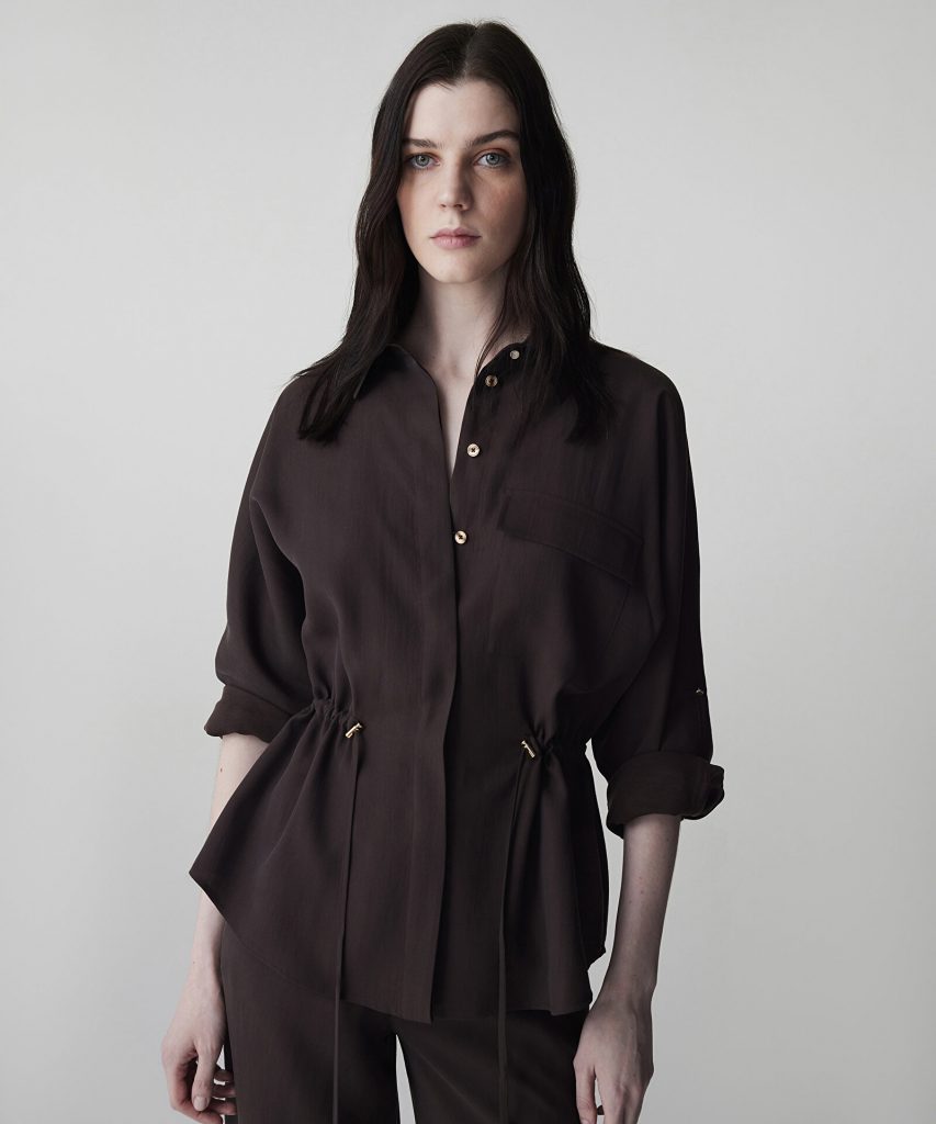 İPEKYOL Ayarlanabilir Bel Gömlek Ceket IS1260005084 - kahve