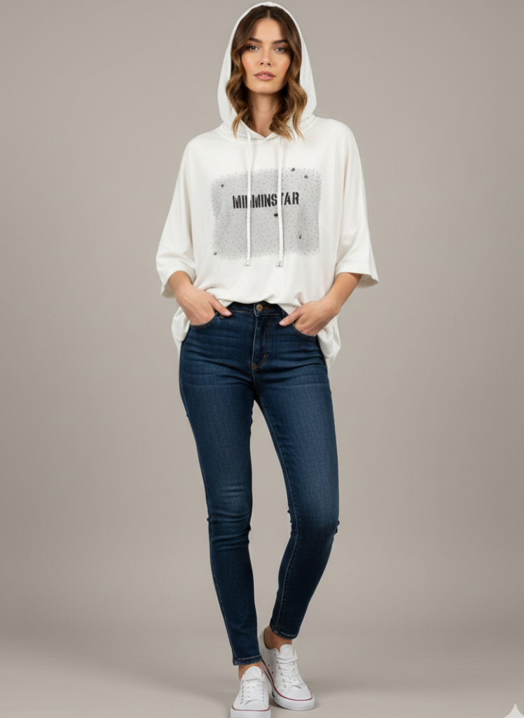 ON TRİKO Kapşonlu Sweat 76322 - EKRU