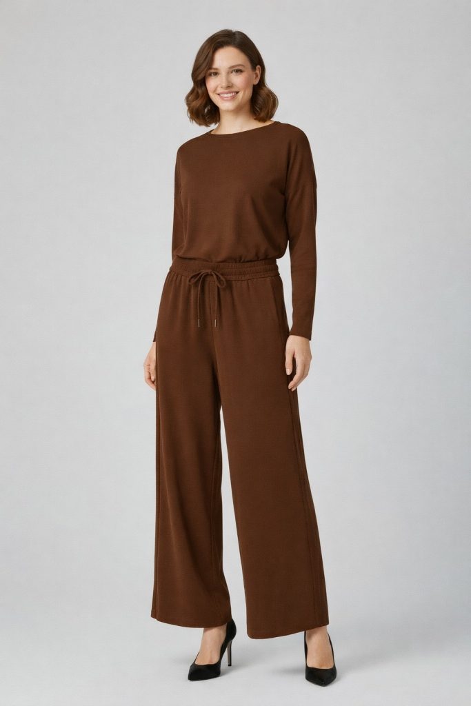 ON TRİKO Rahat Kesim Pantolon 70119 - kahve