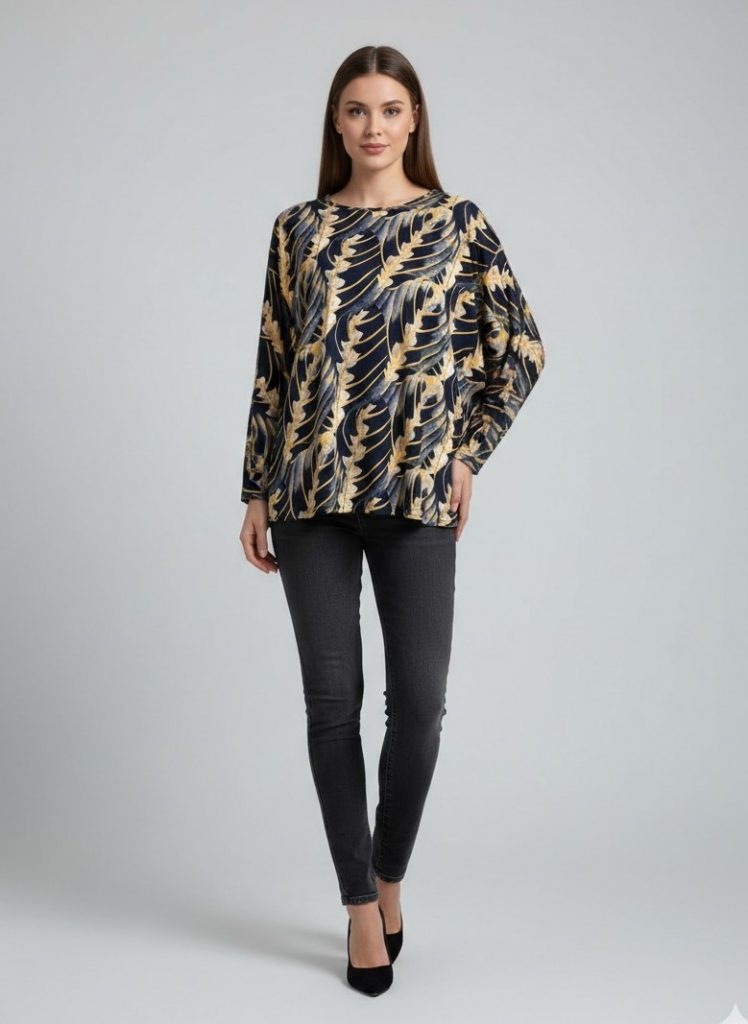 FAİK SÖNMEZ Kendinden İşlemeli Bluz  099 - Lacivert