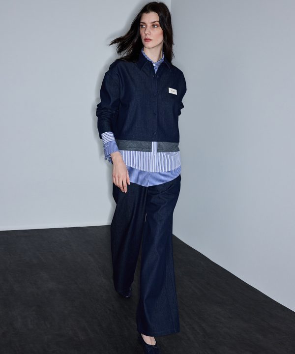 İPEKYOL Kontrast Bel Wide Leg Pantolon IS1260003100