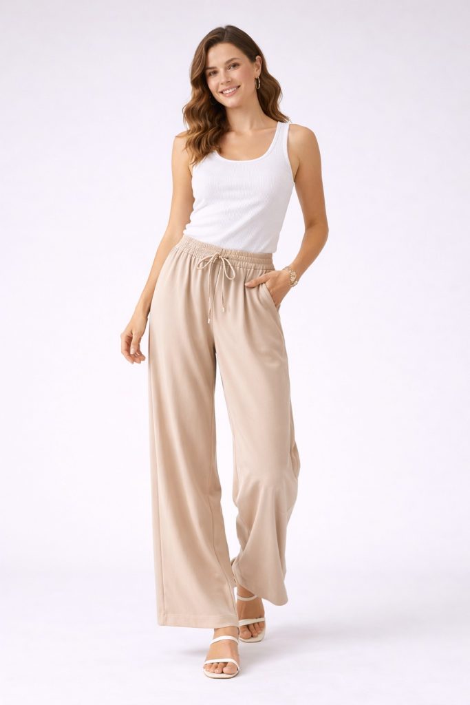 EKOL Rahat Kesim Pantolon 4126 - KUM