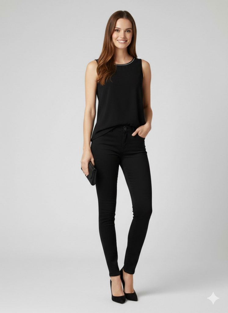 FAİK SÖNMEZ Yaka Detaylı T-shirt 00024-3 - Siyah