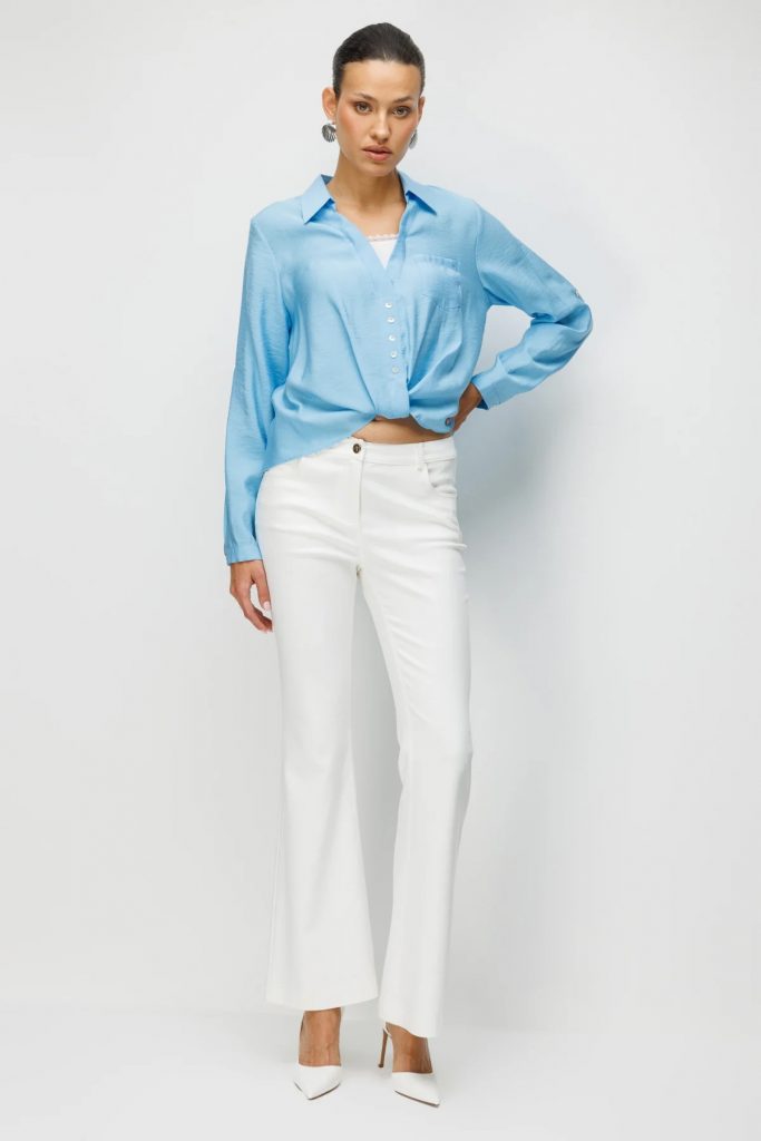 EKOL Beş Cep İspanyol Paça Pantolon 4034 - EKRU