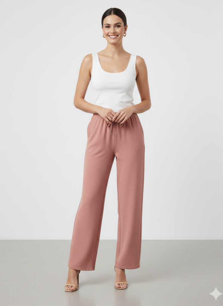 EKOL Beli Lastikli Bol Paça Pantolon 1204 - MANGO