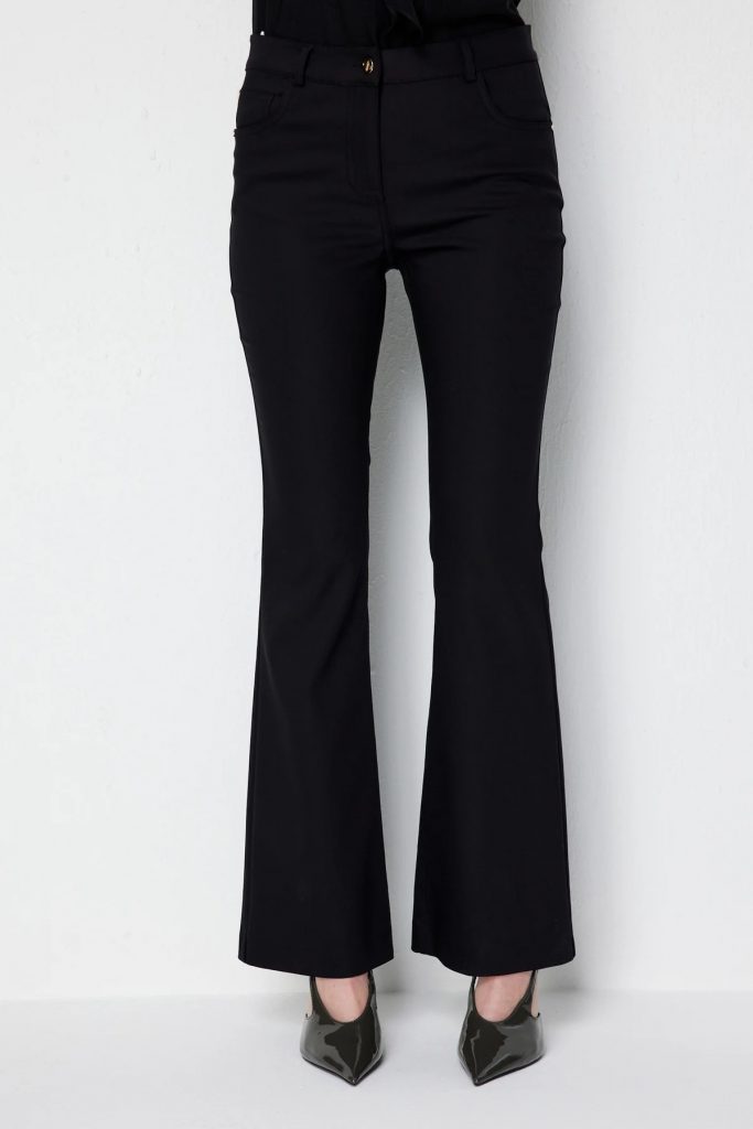 EKOL Beş Cep İspanyol Paça Pantolon 4034 - Siyah