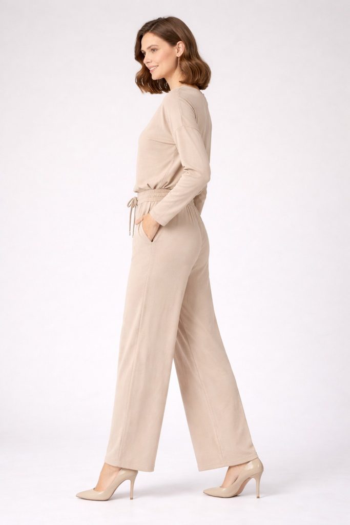 ON TRİKO Rahat Kesim Pantolon 70119 - BEJ