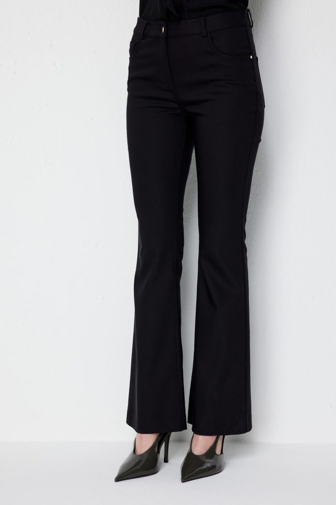 EKOL Beş Cep İspanyol Paça Pantolon 4034 - Siyah