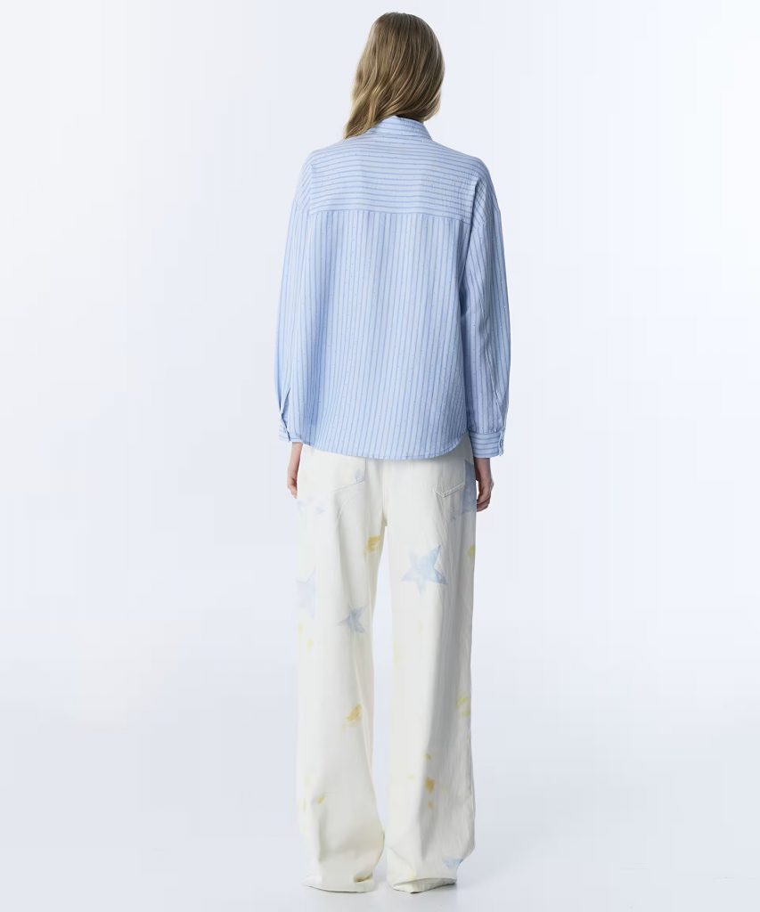 TWIST Çizgi Desen Gömlek TS1260025160 - MAVİ