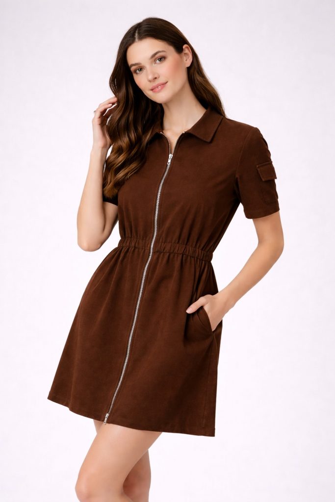 ON TRİKO Elbise 76485 - kahve