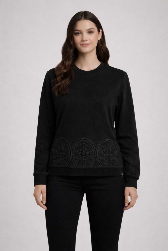 ON TRİKO Sweat 70349 - Siyah