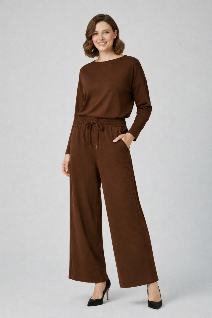 ON TRİKO Rahat Kesim Pantolon 70119 - kahve