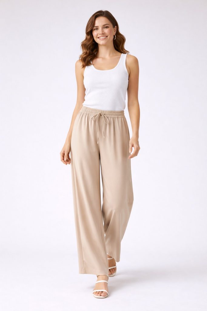 EKOL Rahat Kesim Pantolon 4126 - KUM