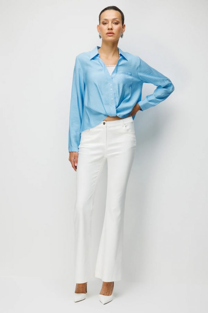 EKOL Beş Cep İspanyol Paça Pantolon 4034 - EKRU