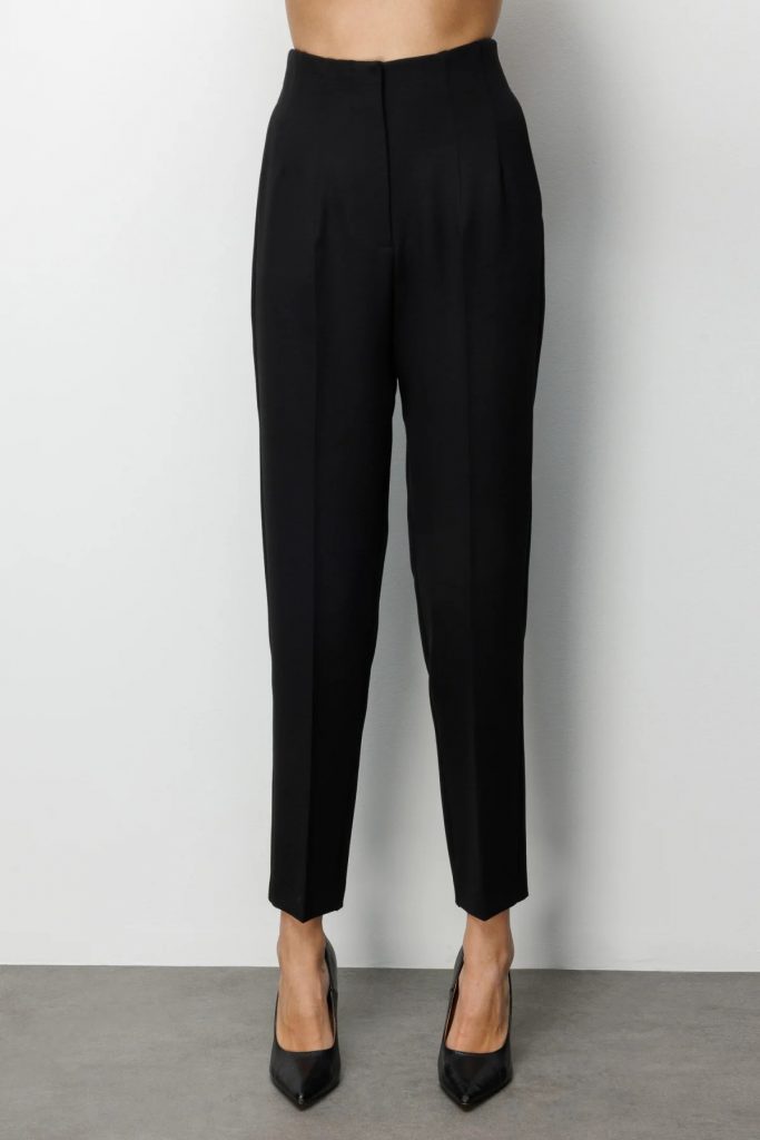 EKOL Düz Kesim Yüksek Bel Pantolon 1012 - Siyah