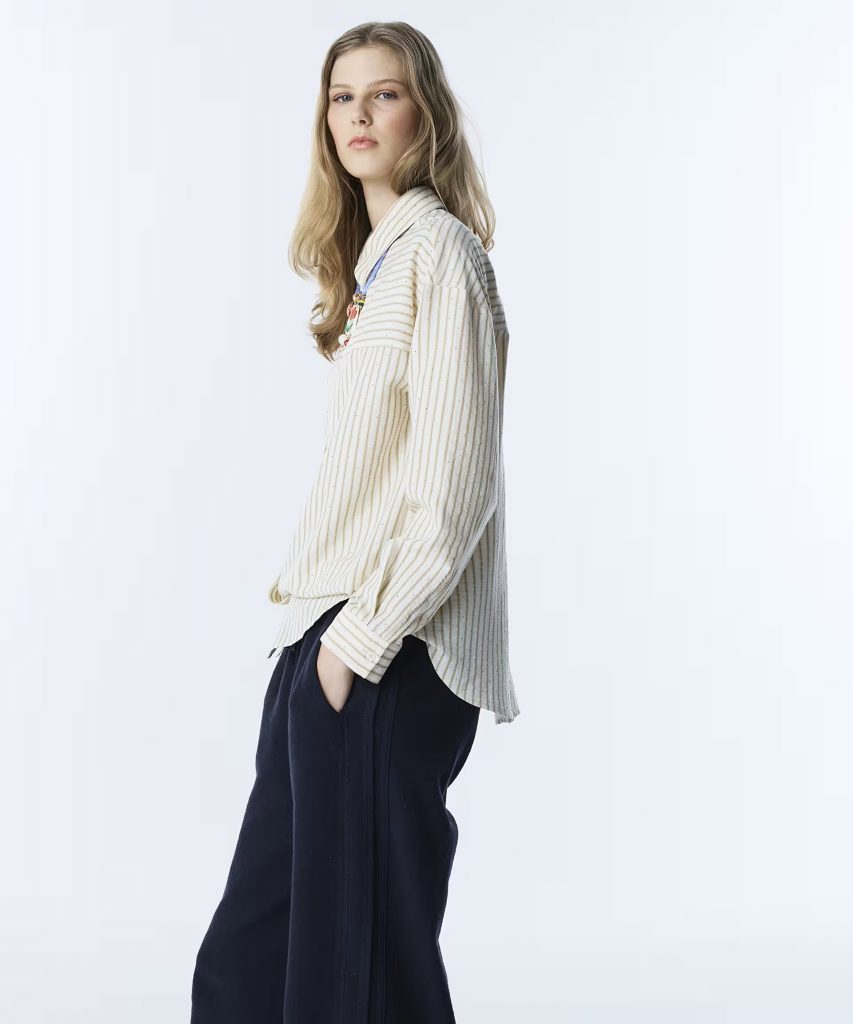 TWIST Çizgi Desen Gömlek TS1260025160 - EKRU