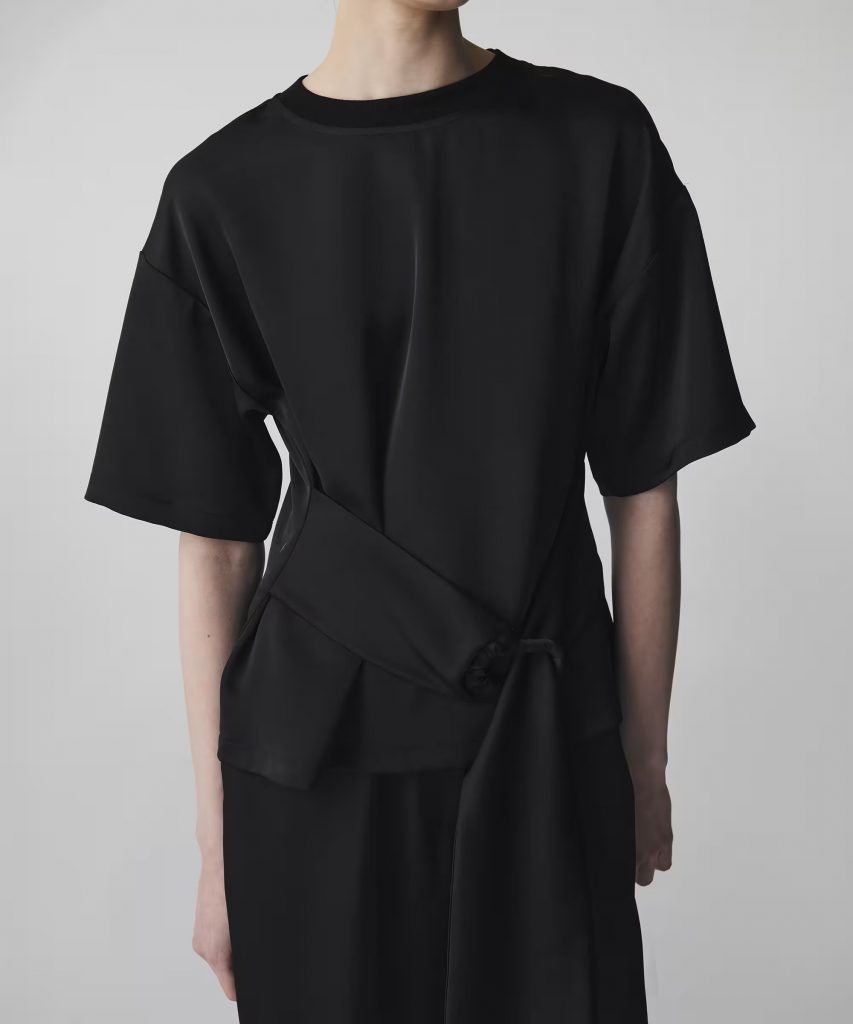 İPEKYOL Kuşaklı Saten Bluz IS1260006083 - Siyah