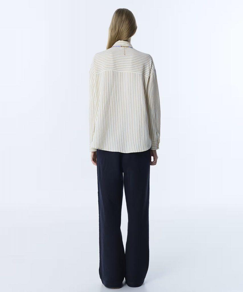 TWIST Çizgi Desen Gömlek TS1260025160 - EKRU