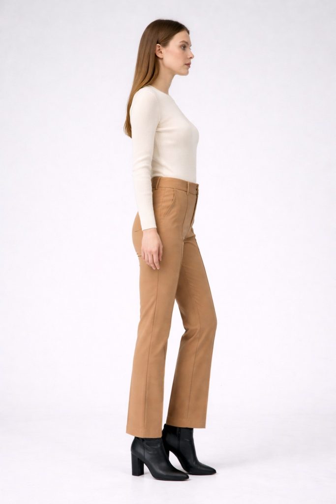 ON TRİKO Çimalı Bol Paça Pantolon 70121 - camel