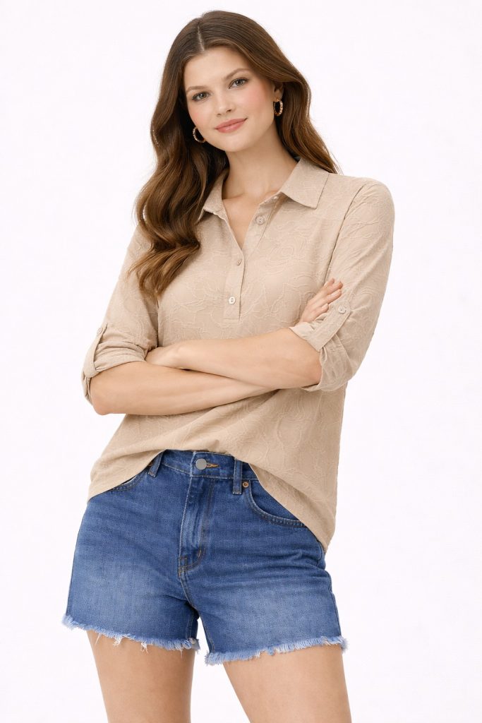 ON TRİKO İşlemeli Bluz 71342