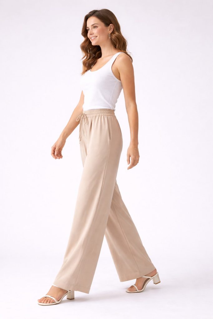 EKOL Rahat Kesim Pantolon 4126 - KUM