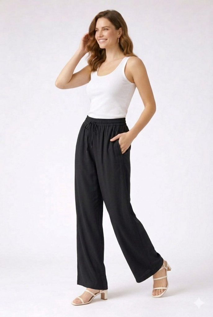 EKOL Rahat Kesim Pantolon 4126 - Siyah