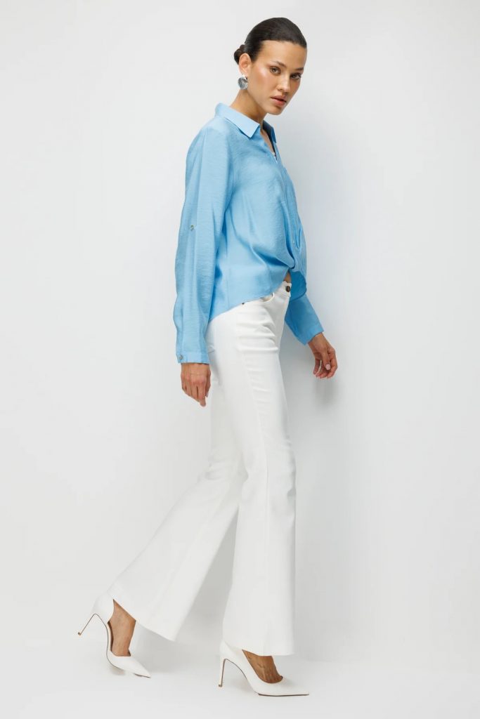 EKOL Beş Cep İspanyol Paça Pantolon 4034 - EKRU