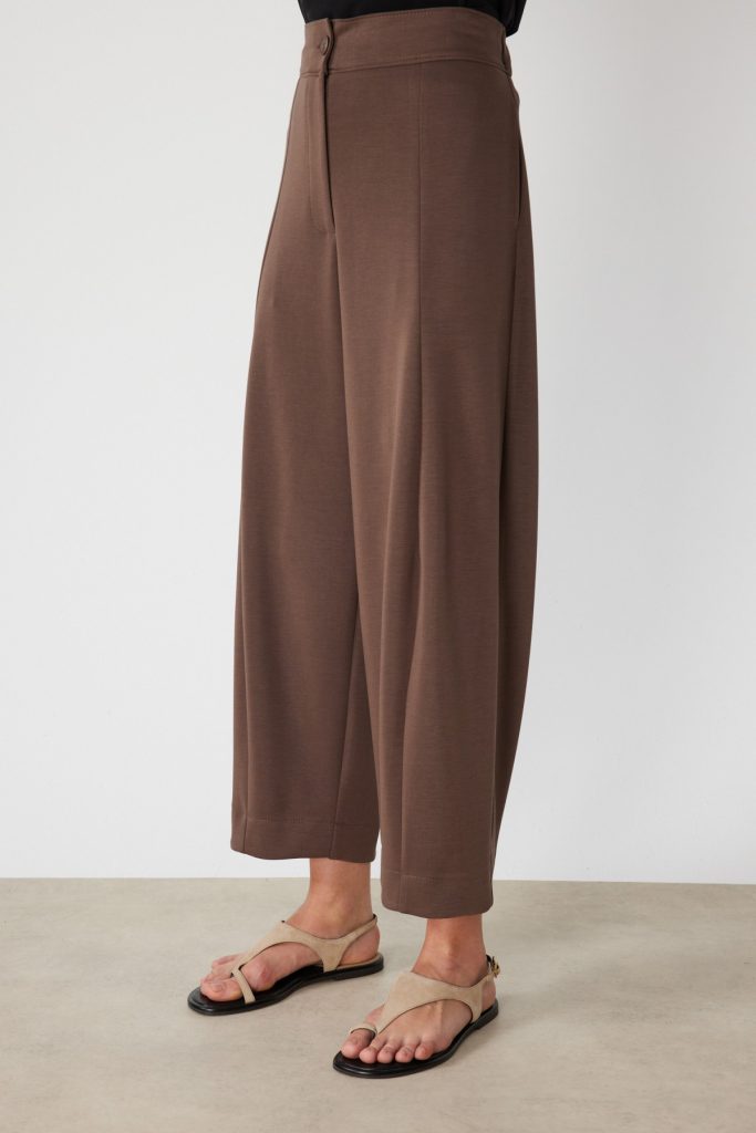 ON TRİKO Bol Paça Pantolon 74703 - kahve