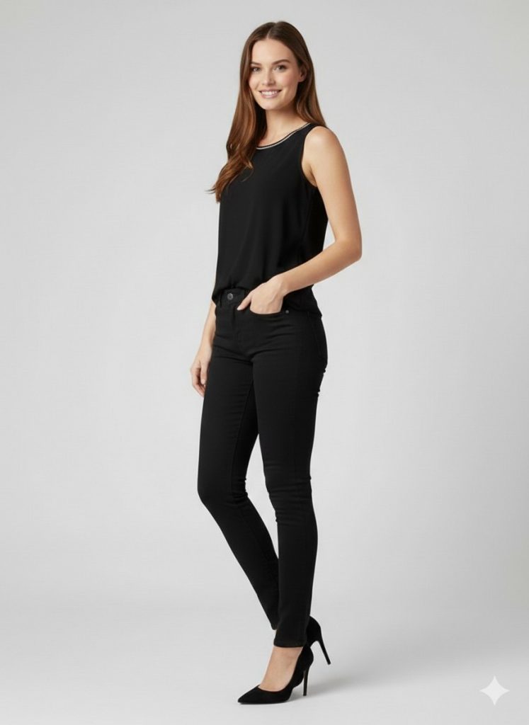 FAİK SÖNMEZ Yaka Detaylı T-shirt 00024-3 - Siyah