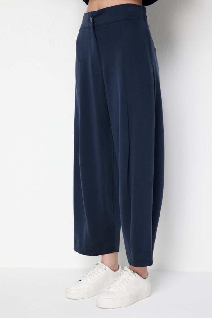 ON TRİKO Bol Paça Pantolon 74703 - Lacivert