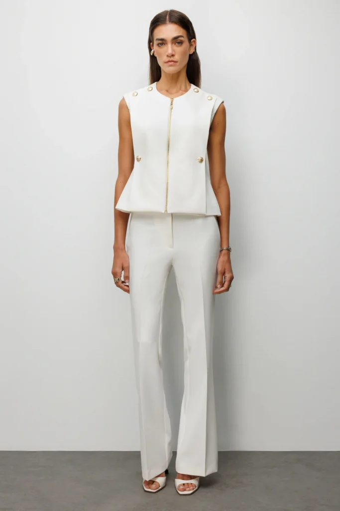 EKOL İspanyol Paça Düşük Bel Pantolon 1004 - BEJ