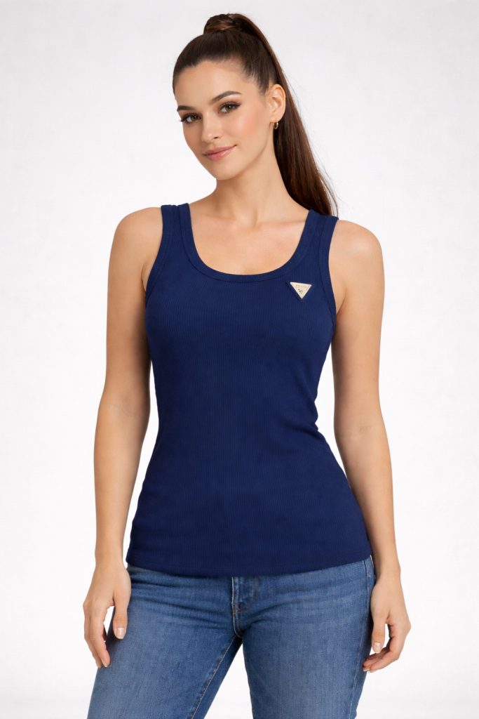 GUESS T-SHIRT V4YP06K8RT2 - MAVİ