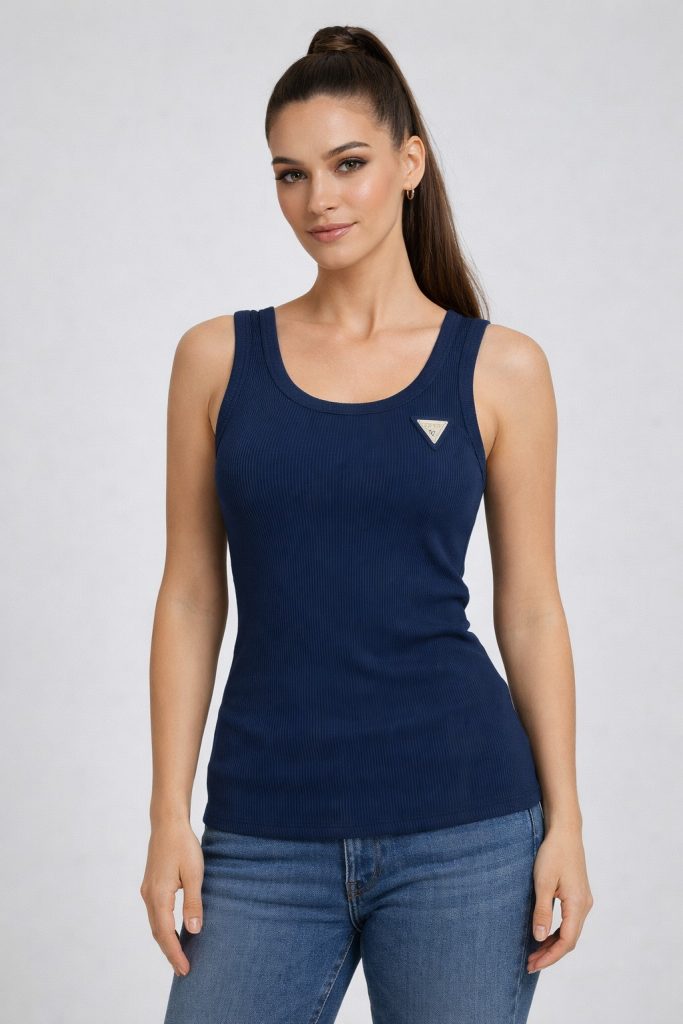 GUESS T-SHIRT V4YP06K8RT2 - MAVİ