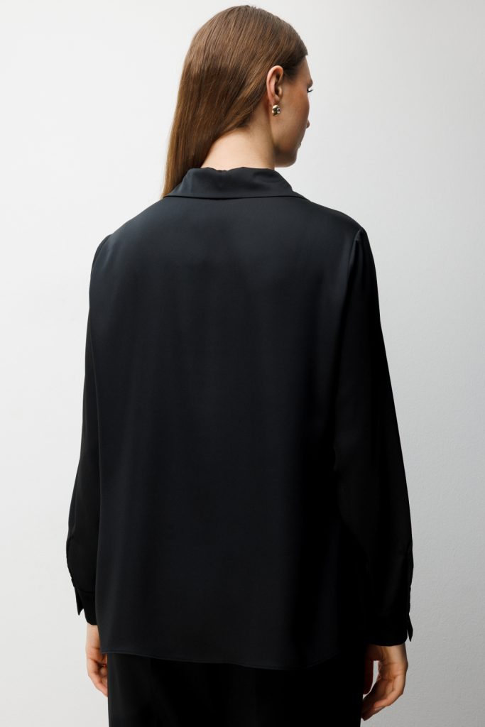 EKOL Klasik Kadın Gömlek 2502 - Siyah