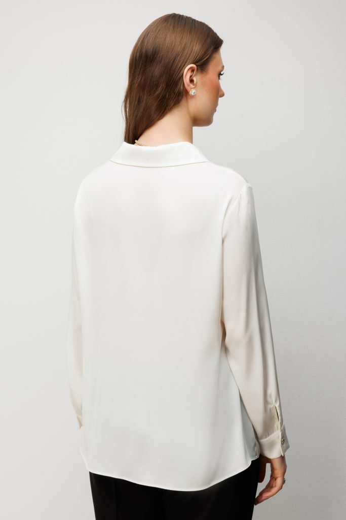 EKOL Klasik Kadın Gömlek 2502 - EKRU
