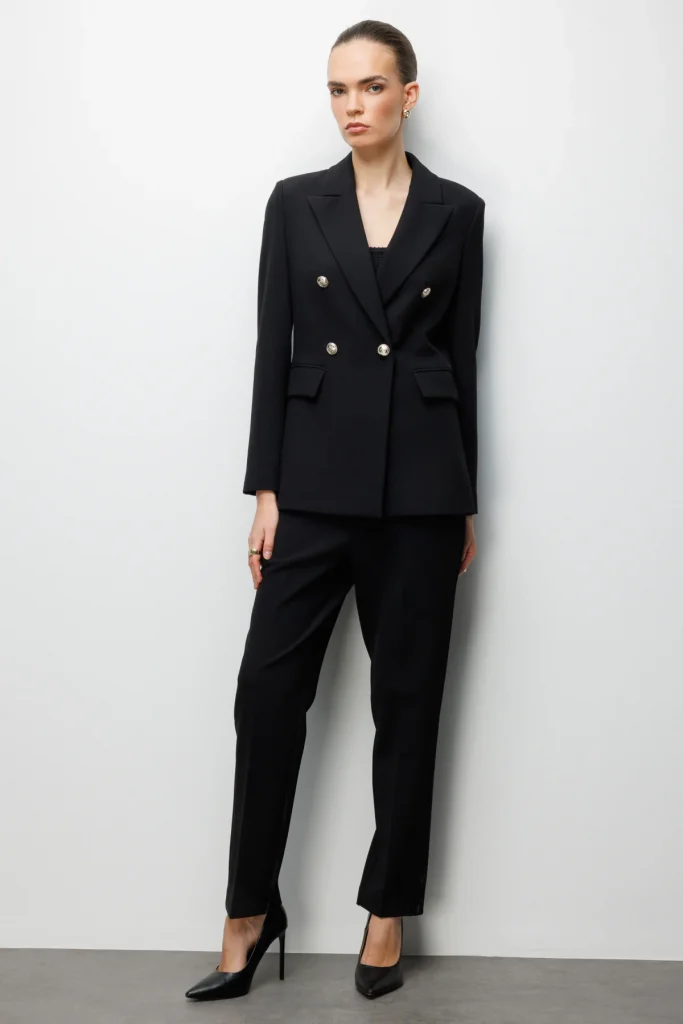 EKOL Düz Paça Pantolon 1008 - Siyah