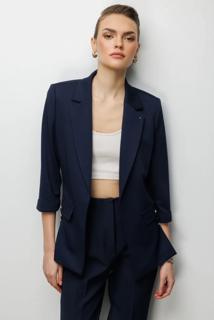 EKOL Yarım Kol Ceket 1064 - Lacivert