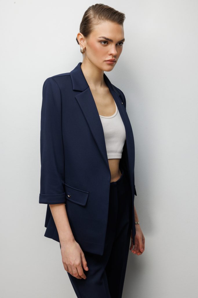 EKOL Yarım Kol Ceket 1064 - Lacivert