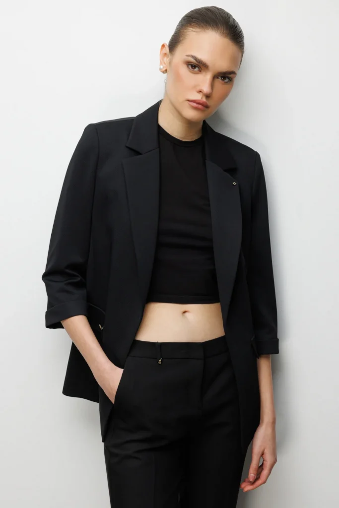 EKOL Yarım Kol Ceket 1064 - Siyah