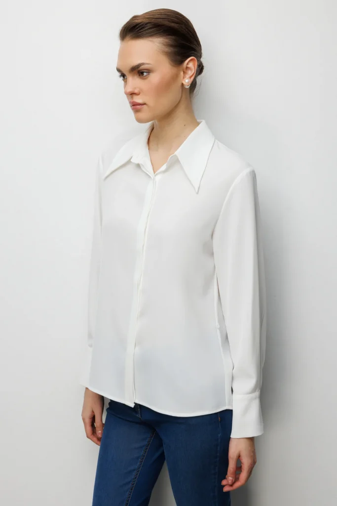 EKOL Düğmeli Polo Yaka Gömlek  2828 - EKRU