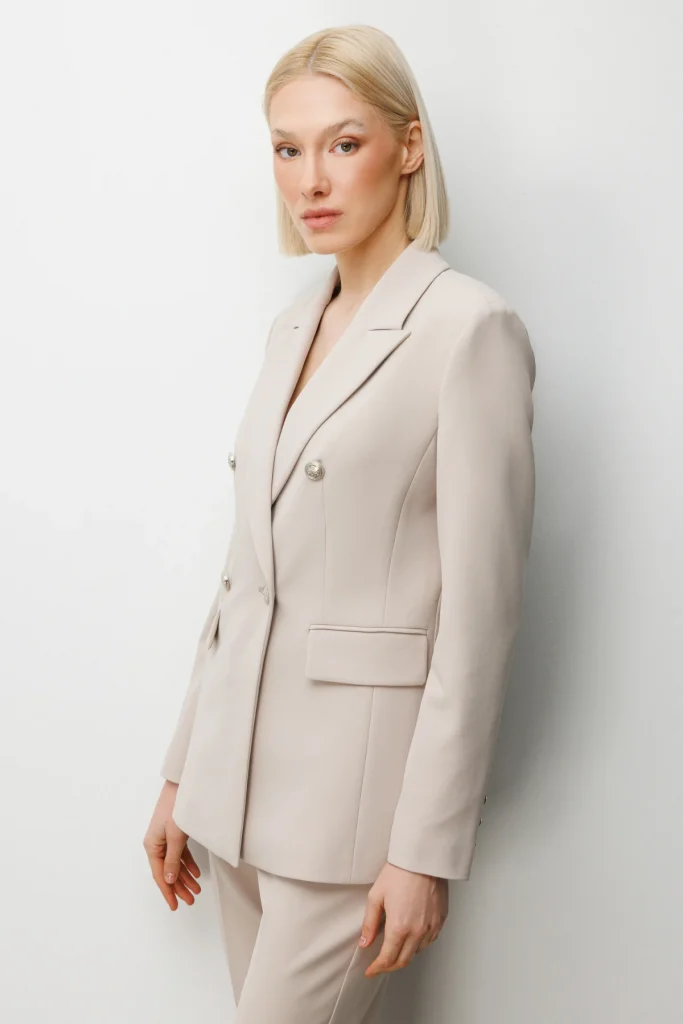 EKOL Kapak Cepli Kadın Ceket 1006 - KUM