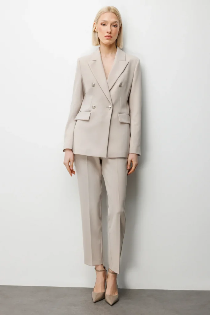 EKOL Kapak Cepli Kadın Ceket 1006 - KUM