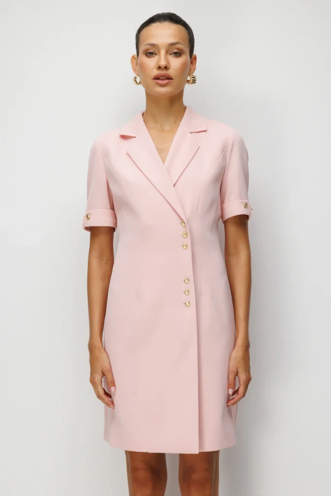 EKOL Midi Boy Elbise 6020 - PUDRA